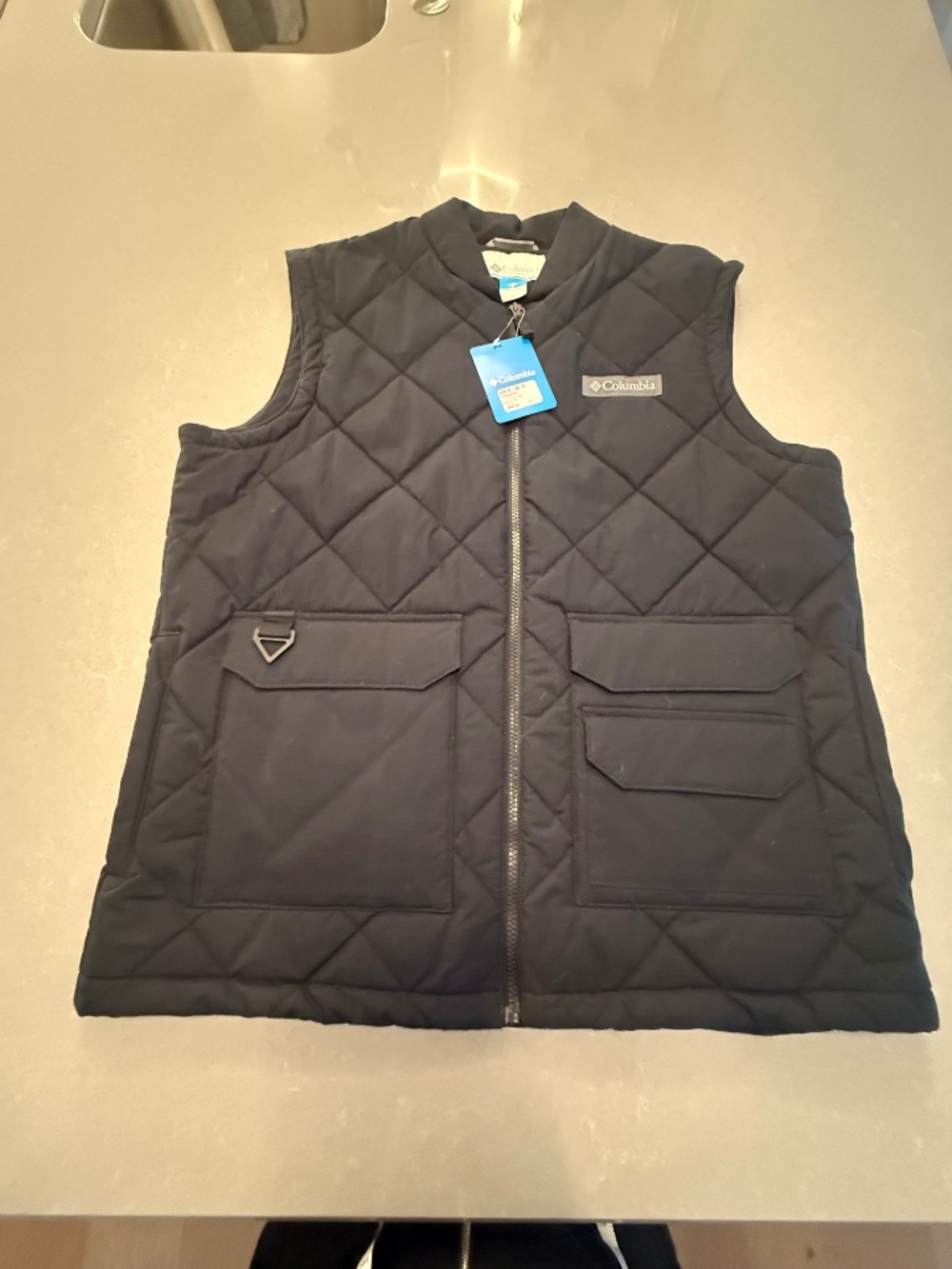NWT Columbia Men's Rad Padded Vest Black Quilted Large L New!